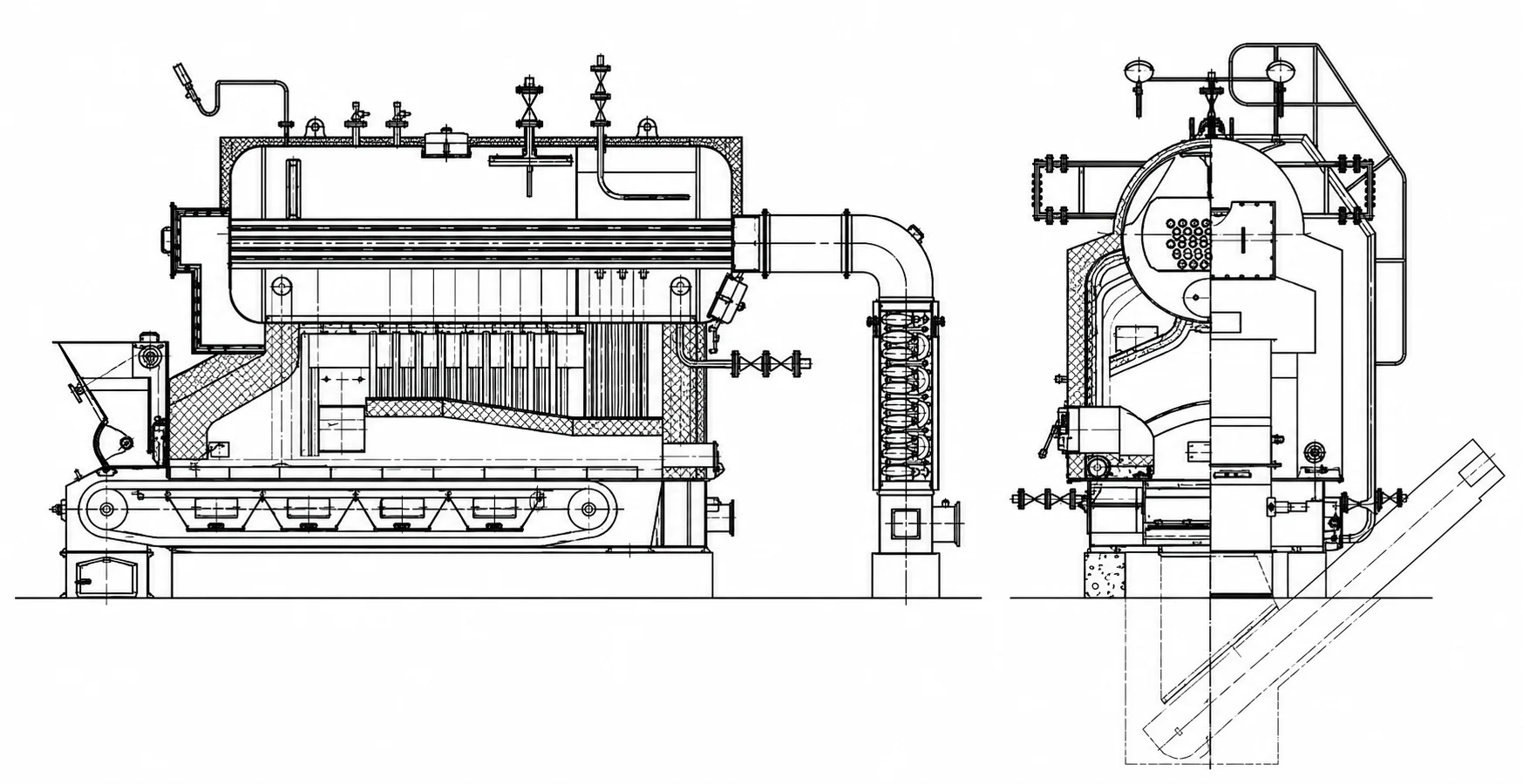 dzl-series-biomass-coal-fired-chain-grate-steam-boiler-02-boiler-structure-drawing-diagram