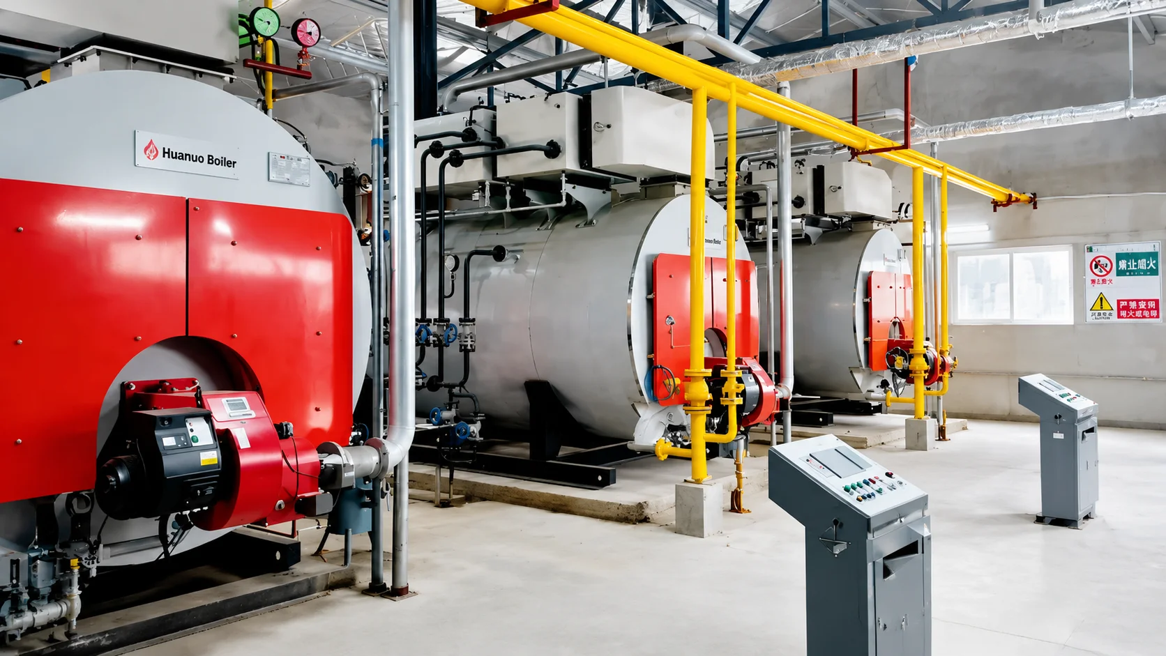 wns-series-low-nox-gas-fired-steam-boiler-with-condensing-economizer-02-boiler-room-installation-site
